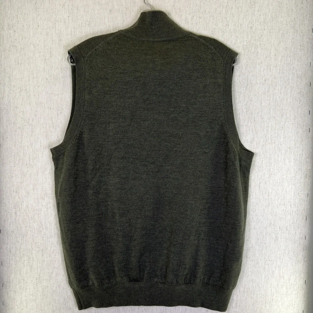 Fairway & Greene Men's M Baruffa Merino Wool 1/4 Zip Wind‎ Vest Sweater NWT